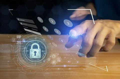 Ybersecurity concept, user privacy security and encryption, secure internet.. 写真素材