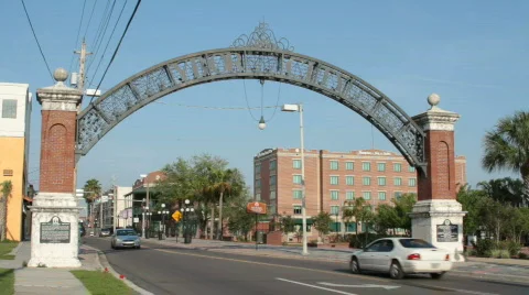 Ybor Arch Video stock 693893