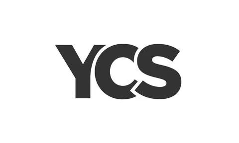 YCS logo design template with strong and modern bold text. Initial based ve.. Stock Illustration