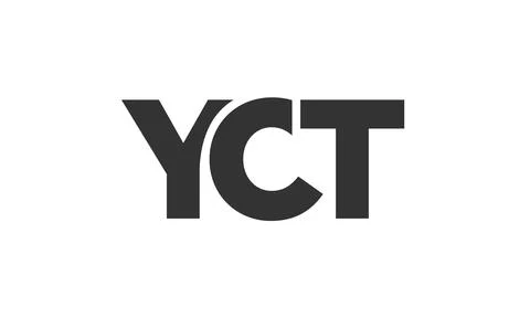 YCT logo design template with strong and modern bold text. Initial based ve.. 스톡 일러스트