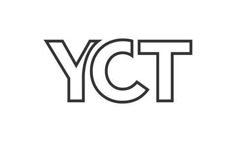YCT logo design template with strong and modern bold text. Initial based ve.. Stock Illustration
