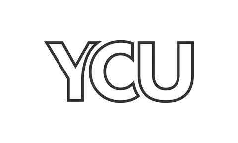 YCU logo design template with strong and modern bold text. Initial based ve.. Illustrazione stock