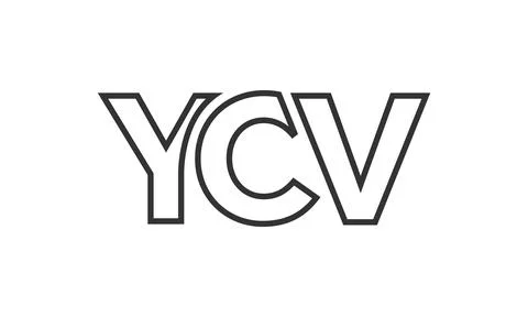 YCV logo design template with strong and modern bold text. Initial based ve.. Stock Illustration