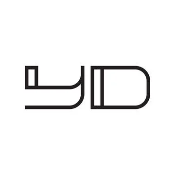 Yd initial letter vector logo icon Illustrazione stock