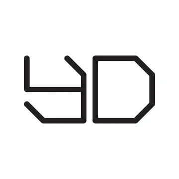 Yd initial letter vector logo icon Illustrazione stock
