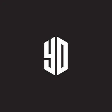 YD Logo monogram with hexagon shape style design template Stock Illustration