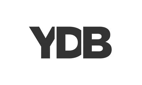 YDB logo design template with strong and modern bold text. Initial based ve.. Stock Illustration