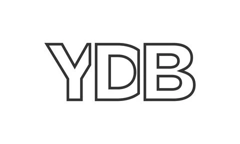 YDB logo design template with strong and modern bold text. Initial based ve.. Stock Illustration