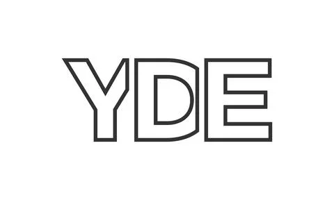 YDE logo design template with strong and modern bold text. Initial based ve.. Stock Illustration
