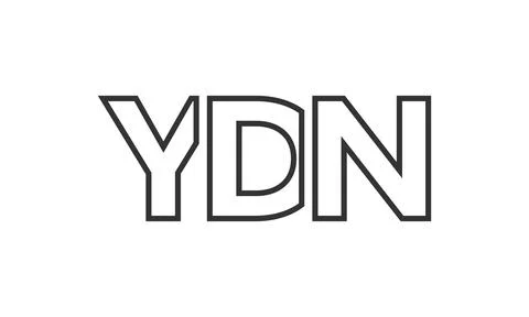YDN logo design template with strong and modern bold text. Initial based ve.. イラスト素材