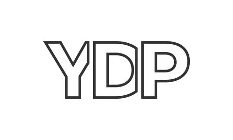 YDP logo design template with strong and modern bold text. Initial based ve.. Stock Illustration