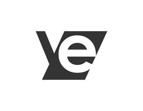 YE creative geometric initial based modern and minimal logo. Letter y e tre.. Stock Illustration