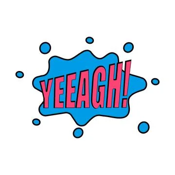 Yeagh expression sign at comic speech bubble icon Stock Illustration