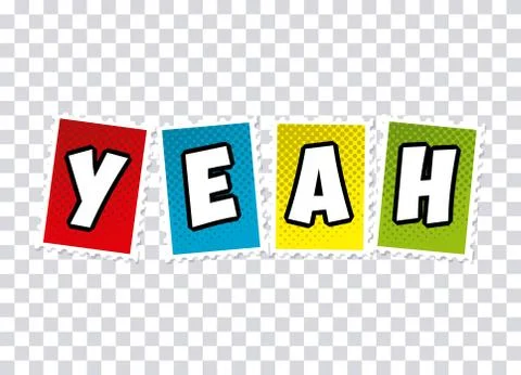 Yeah comic pop art style Stock Illustration