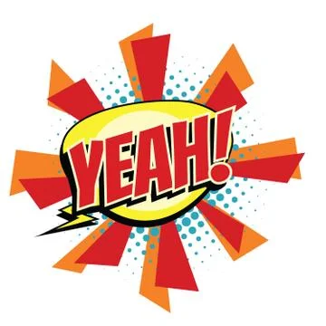Yeah comic word Stock Illustration