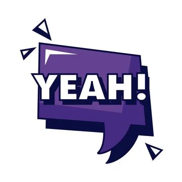 Yeah expression pop art Stock Illustration