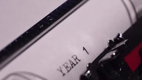 Year 1865, Typing on Vintage Typewriter, Writing Book or Script, Macro Stock Footage 259166754