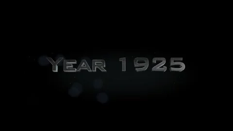 Year 1925 3D title metal text on black alpha channel background Stock Footage 257790746
