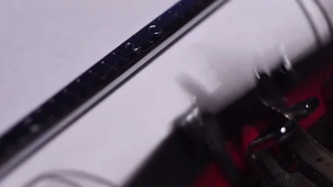 Year 1927 Typing on White Paper in Vintage Typewriter, Macro Close Up Stock Footage 271507239