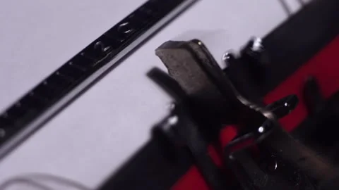 Year 1952, Typing on White Paper in Vintage Typewriter, Close Up Stock Footage 276817959