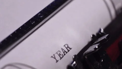 Year 1990, Typing on Blank White Paper in Vintage Typewriter, Close Up Stock Footage 277675829