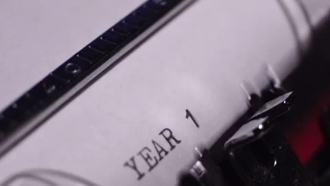 Year 1999, Typing on Blank White Paper in Vintage Typewriter, Close Up Stock Footage 278276212