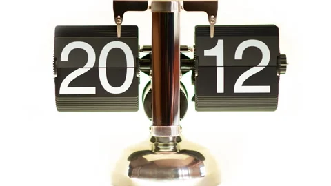 Year 2000-2024 Flip Number Counter (Time Lapse) Stock Footage 282583191