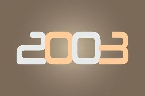 Year 2003 numeric typography text vector design Illustrazione stock
