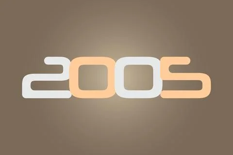 Year 2005 numeric typography text vector design Stock Illustration