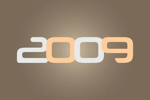 Year 2009 numeric typography text vector design イラスト素材