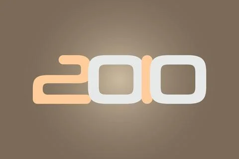 Year 2010 numeric typography text vector design Stock Illustration