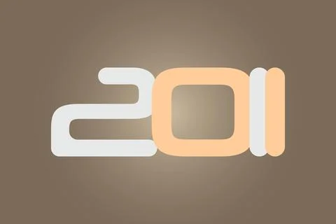 Year 2011 numeric typography text vector design Stock Illustration