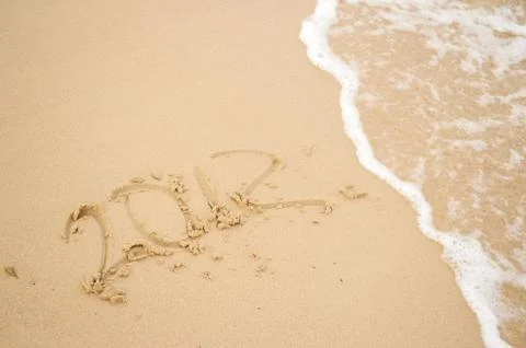 Year 2012 washed away Stock Photos