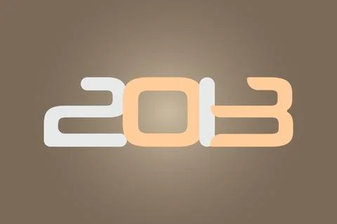 Year 2013 numeric typography text vector design イラスト素材
