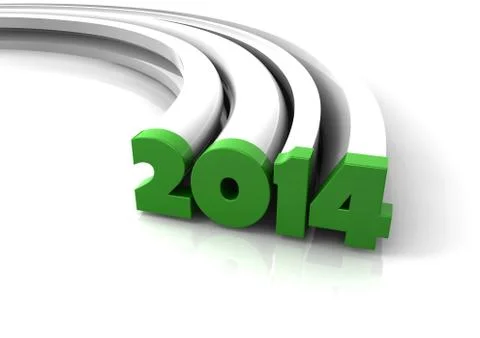 Year 2014 Stock Illustration