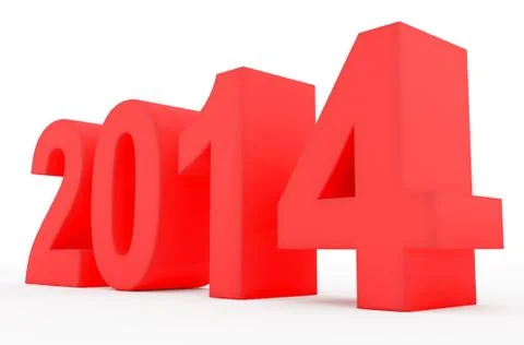 Year 2014 marked Stock Illustration