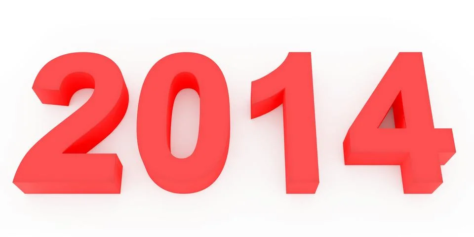 Year 2014 marked Stock Illustration