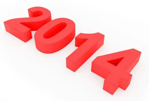Year 2014 marked Stock Illustration