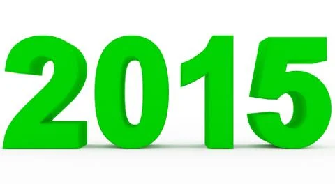 Year 2015 green Stock Illustration