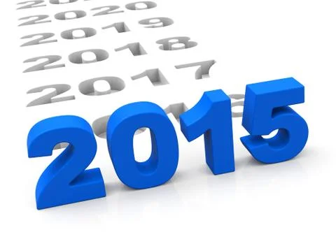 Year 2015 Stock Illustration