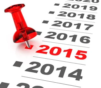 Year 2015 Stock Illustration