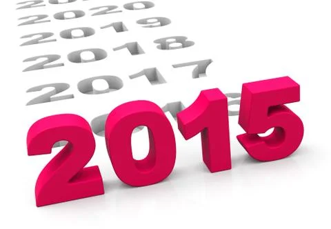 Year 2015 Stock Illustration