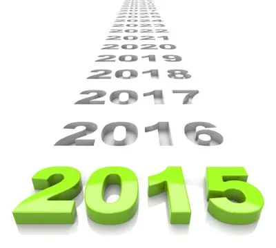 Year 2015 Stock Illustration