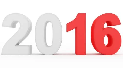 Year 2016 count Stock Illustration