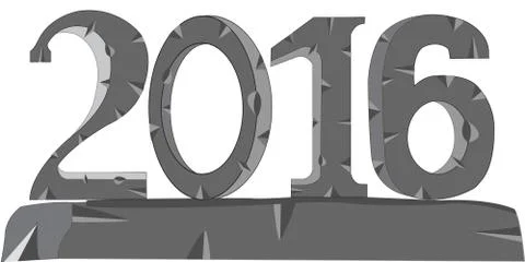 Year 2016 Stock Illustration
