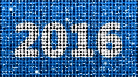 Year 2016 – seamless looping, blue Stock Footage 52876959