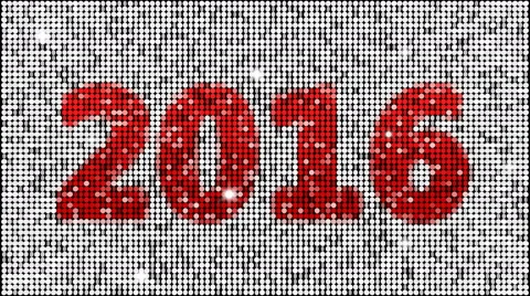 Year 2016 – seamless looping, red Stock Footage 52719058