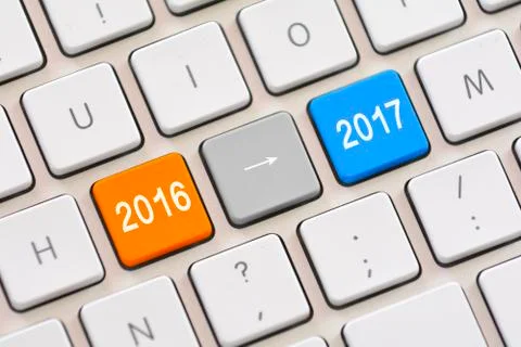 Year 2016 to year 2017 Stock Photos