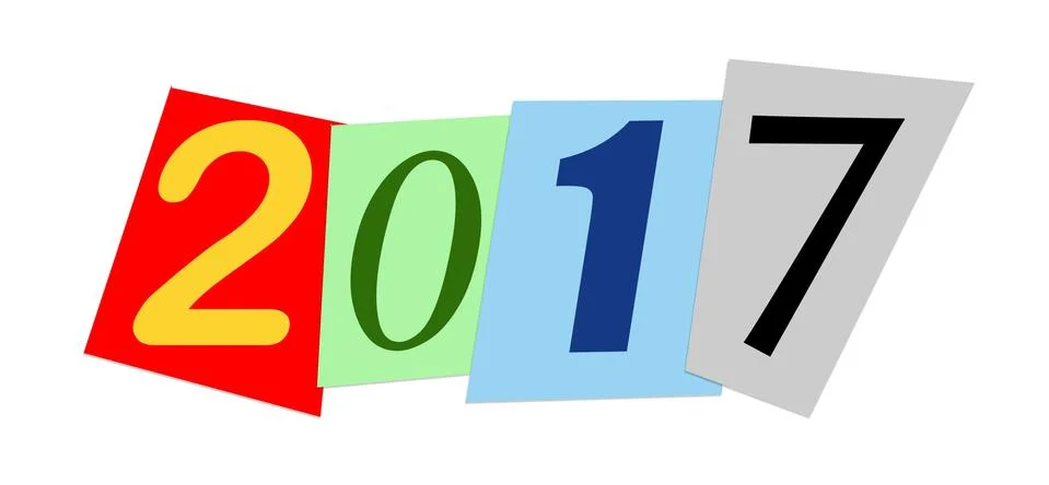 Year 2017 Stock Illustration