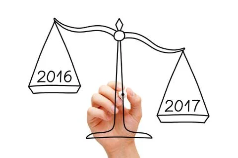 Year 2017 Scale Concept Foto stock